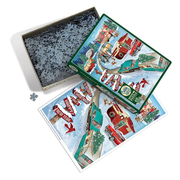 Christmas Campers 1000 Piece Jigsaw Puzzle By Cobble Hill - Puzazzled