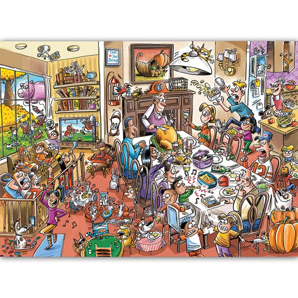 DoodleTown: Thanksgiving Togetherness 1000 Piece Jigsaw Puzzle By Cobble Hill - Puzazzled