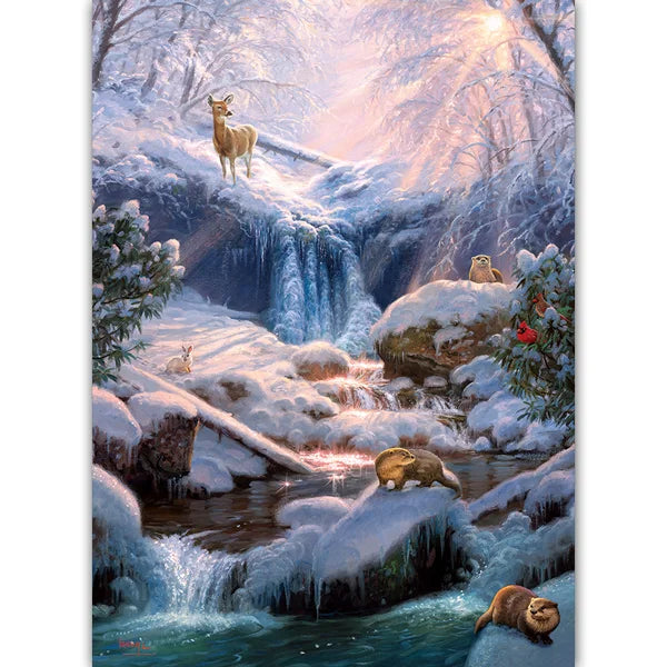 Mystic Falls in Winter 1000 Piece Jigsaw Puzzle By Cobble Hill - Puzazzled