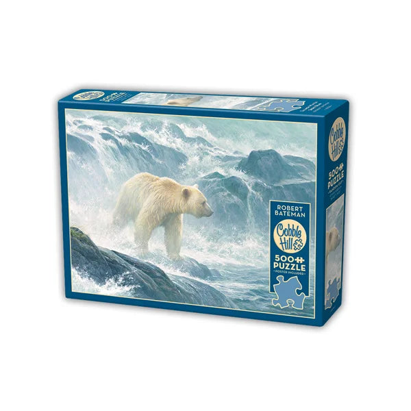 Salmon Watch Spirit Bear 500 Piece Jigsaw Puzzle By Cobble Hill - Puzazzled
