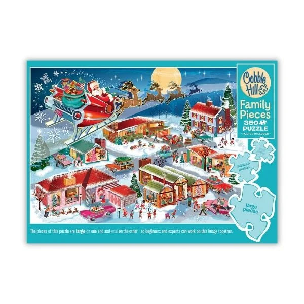 Santa's Flyby 350 Piece Puzzle By Cobble Hill Puzzles