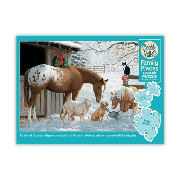 Winter Barnyard 350 Piece Puzzle By Cobble Hill Puzzles