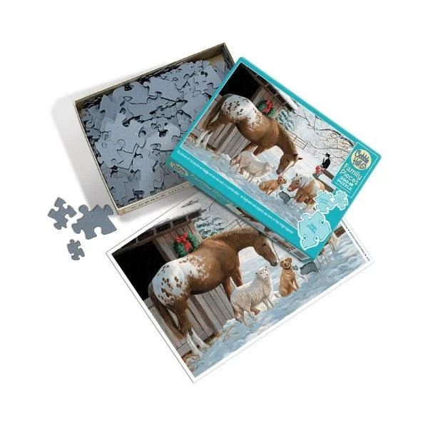 Winter Barnyard 350 Piece Puzzle By Cobble Hill Puzzles