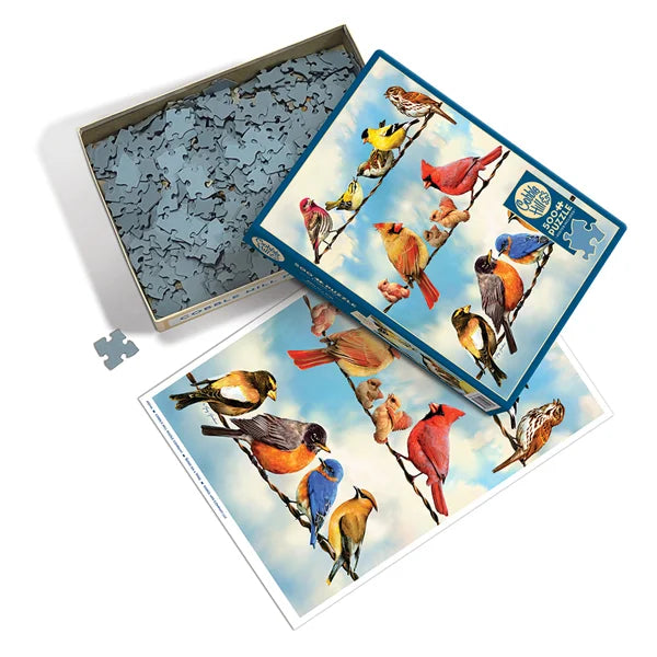 Birds on a Wire 500 Piece Jigsaw Puzzle By Cobble Hill - Puzazzled