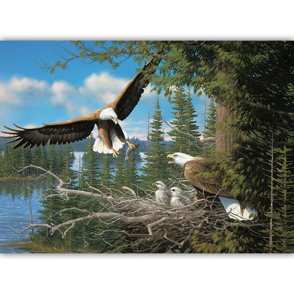 Nesting Eagles 1000 Piece Jigsaw Puzzle By Cobble Hill - Puzazzled
