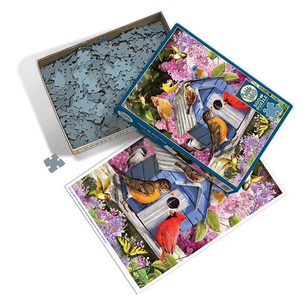 Spring Birdhouse 500 Piece Jigsaw Puzzle By Cobble Hill - Puzazzled
