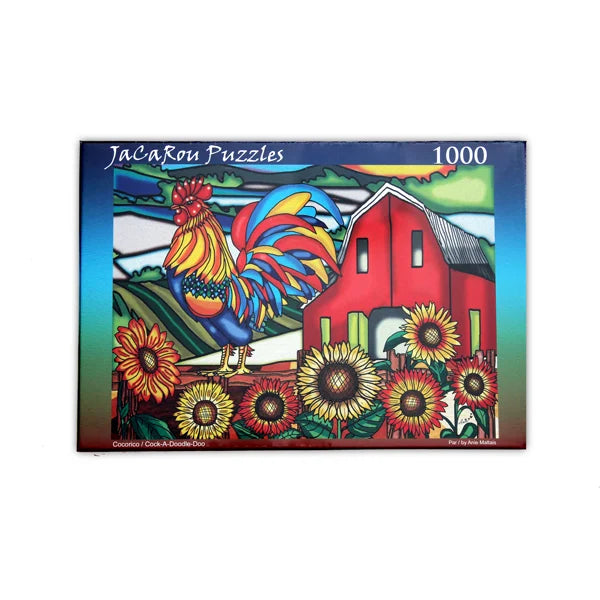 Cock-A-Doodle-Doo - 1000 Piece Jigsaw Puzzle by JaCaRou Puzzles - Puzazzled