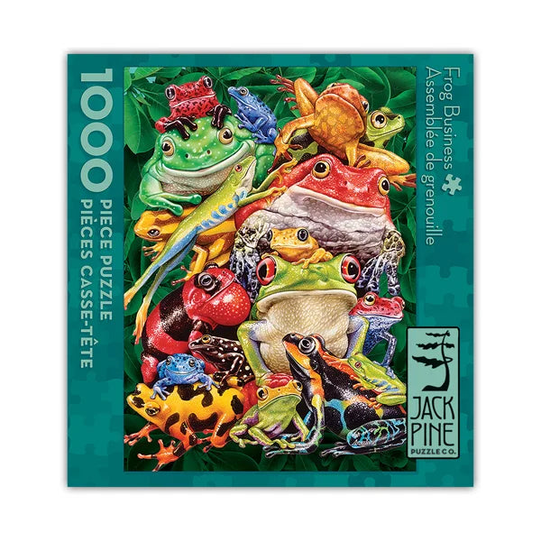 Frog Business - 1000 Piece Jigsaw Puzzle by Jack Pine - Puzazzled