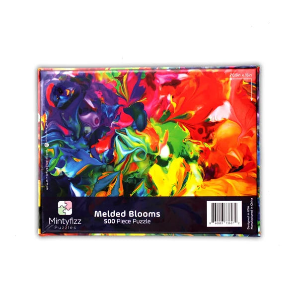 Melded Blooms - 500 Piece Jigsaw Puzzle by Mintyfizz Puzzles - Puzazzled