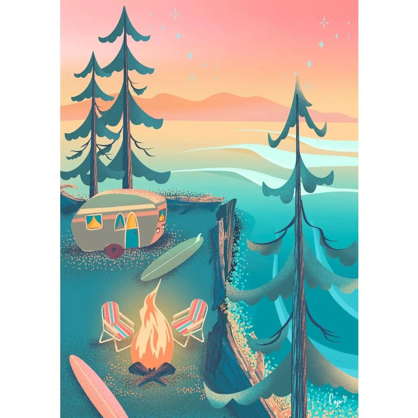 Coastal Camping 1000 Piece Puzzle by Villager Puzzles