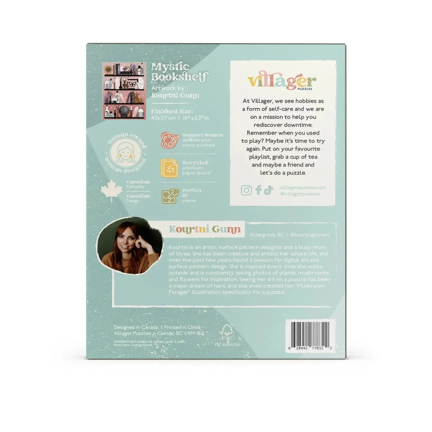 Mystic Bookshelf 500 Piece Puzzle By Villager Puzzles