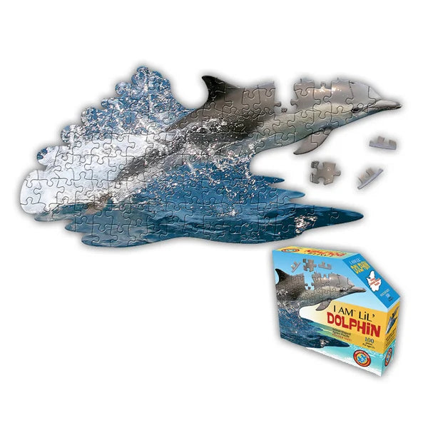 I AM Lil' Dolphin - 100 Piece Jigsaw Puzzle by Madd Capp Games - Puzazzled