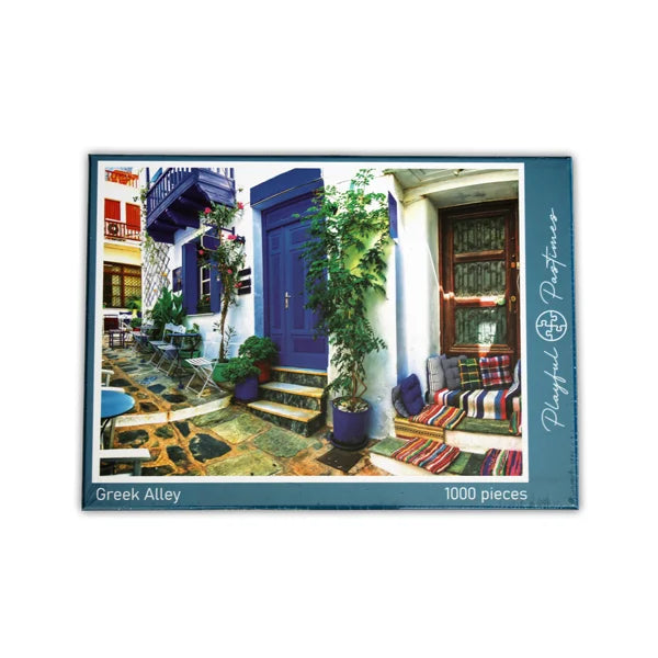 Greek Alley - 1000 Piece Jigsaw Puzzle by Playful Pastimes - Puzazzled