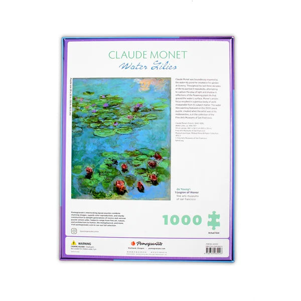 Water Lilies - 1000 Piece Jigsaw Puzzle by Pomegranate - Puzazzled