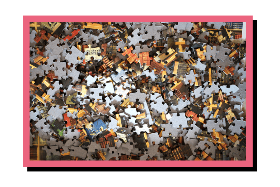 A photo of Cobble Hill puzzle pieces