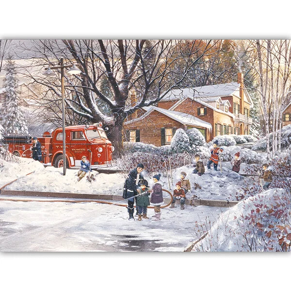 Complete image of the 'Big Game Tomorrow' jigsaw puzzle by Cobblehill Puzzles