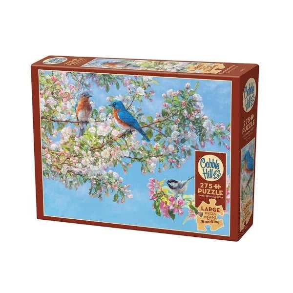 Cobble Hill puzzle box with birds on a branch design
