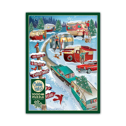 Christmas Campers 1000 Piece Jigsaw Puzzle By Cobble Hill - Puzazzled