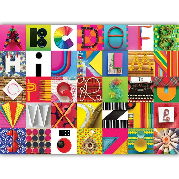 Found Alphabet 1000 Piece Jigsaw Puzzle By Cobble Hill - Puzazzled