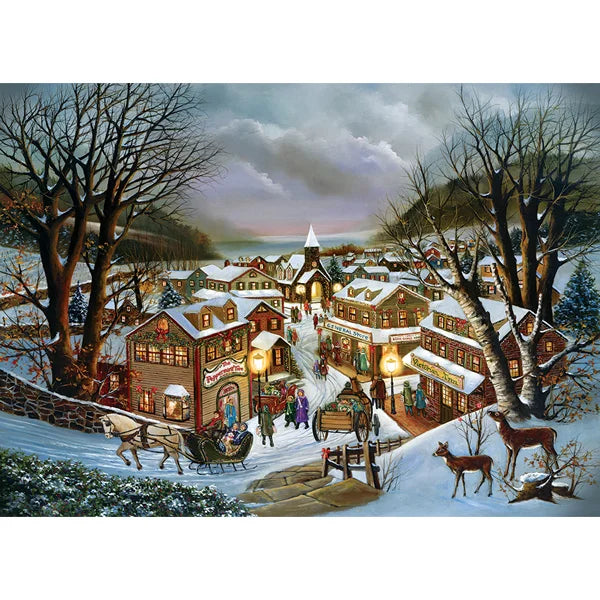 Complete image of the Cobble Hill I Remember Christmas 1000 Piece Jigsaw Puzzle Box