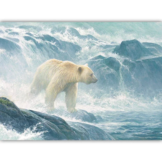 Salmon Watch Spirit Bear 500 Piece Jigsaw Puzzle By Cobble Hill - Puzazzled