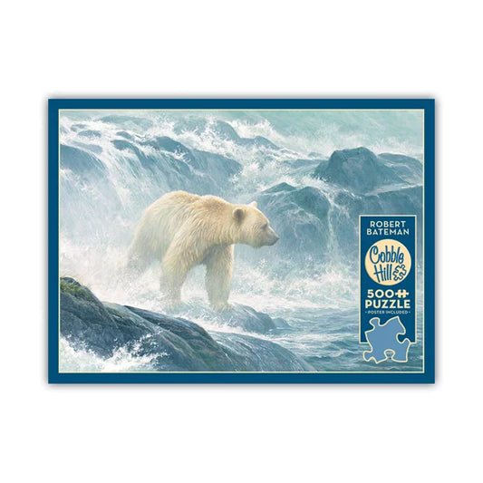 Salmon Watch Spirit Bear 500 Piece Jigsaw Puzzle By Cobble Hill - Puzazzled