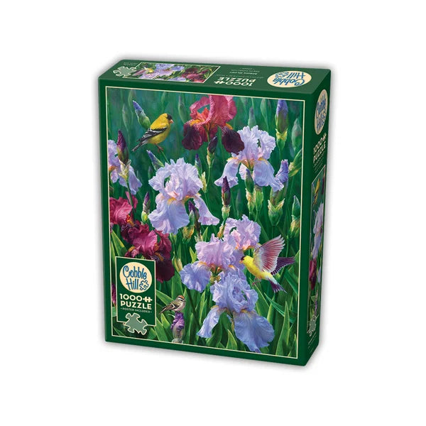 Side view of the 'Spring Glory' jigsaw puzzle box by Cobble Hill Puzzles