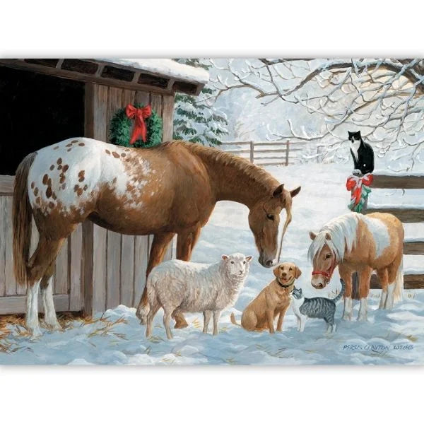 Winter Barnyard 350 Piece Puzzle By Cobble Hill Puzzles