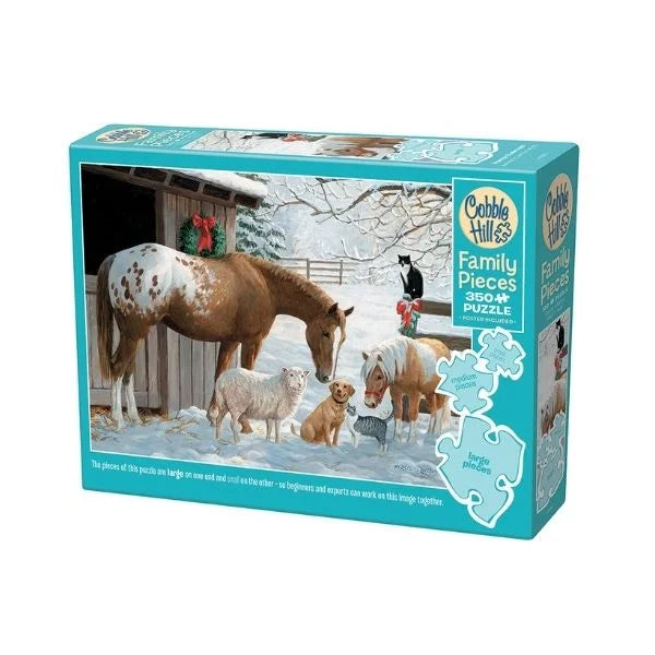Winter Barnyard 350 Piece Puzzle By Cobble Hill Puzzles