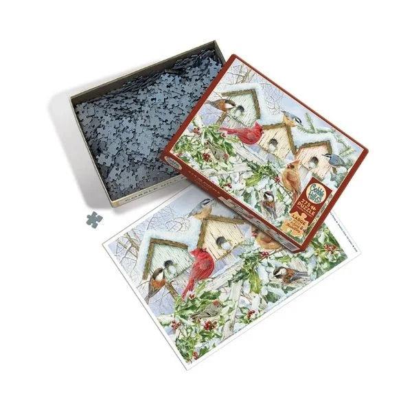 Jigsaw puzzle featuring birds and birdhouses design