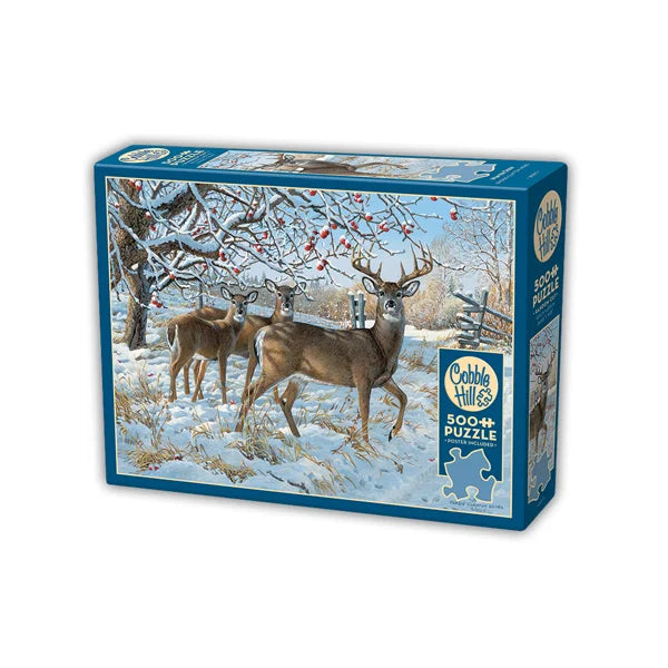 Winter Deer 500 Piece Jigsaw Puzzle By Cobble Hill - Puzazzled