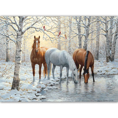 Winter Trio 1000 Piece Jigsaw Puzzle By Cobble Hill - Puzazzled