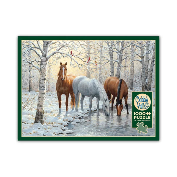 Winter Trio 1000 Piece Jigsaw Puzzle By Cobble Hill - Puzazzled