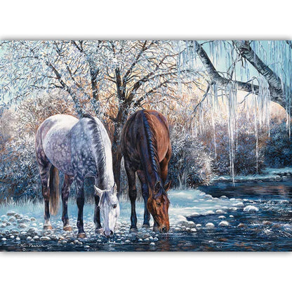  Complete image of the 'Winter's Beauty' jigsaw puzzle by Cobblehill Puzzles
