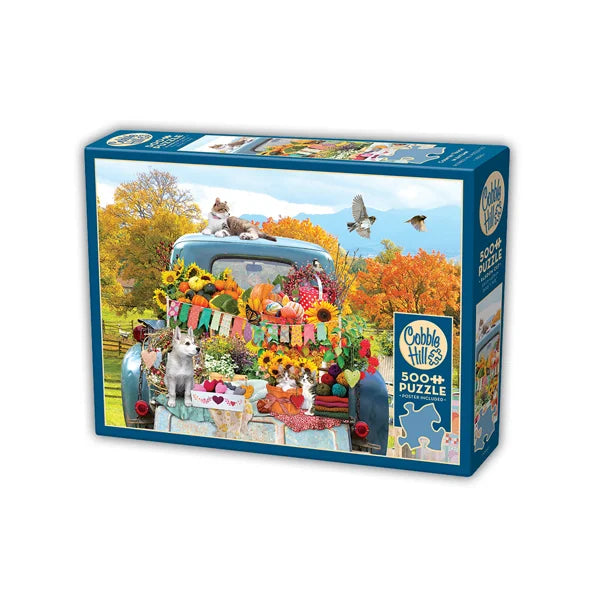 Country Truck in Autumn 500 Piece Jigsaw Puzzle By Cobble Hill - Puzazzled