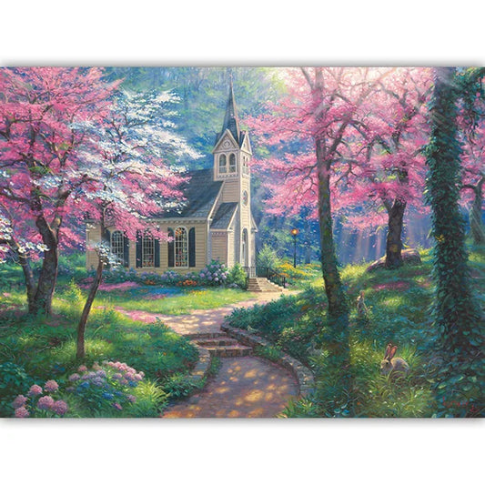 Complete image of the Cobble Hill Spring's Embrace 500 Piece Jigsaw Puzzle Box