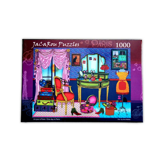 One Day in Paris - 1000 Piece Jigsaw Puzzle by JaCaRou Puzzles - Puzazzled