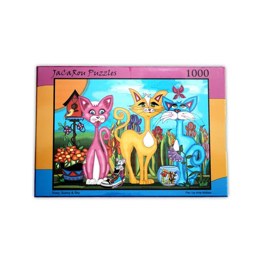 Rosy, Sunny & Sky - 1000 Piece Jigsaw Puzzle by JaCaRou Puzzles - Puzazzled