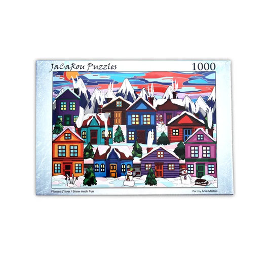 Snow Much Fun - 1000 Piece Jigsaw Puzzle by JaCaRou Puzzles - Puzazzled