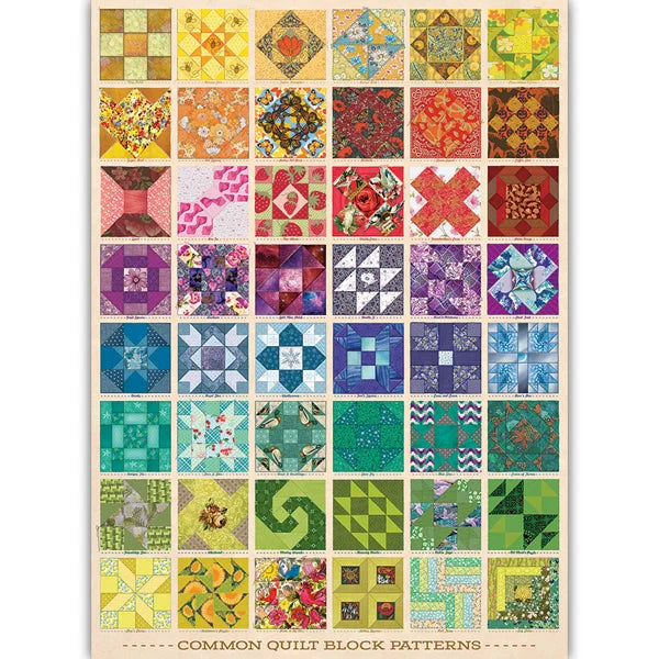 Common Quilt Blocks - 1000 Piece Jigsaw Puzzle by Jack Pine - Puzazzled