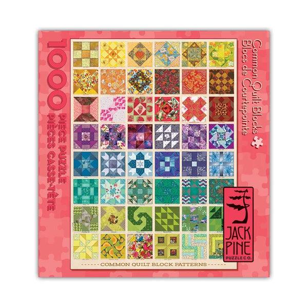 Common Quilt Blocks - 1000 Piece Jigsaw Puzzle by Jack Pine - Puzazzled