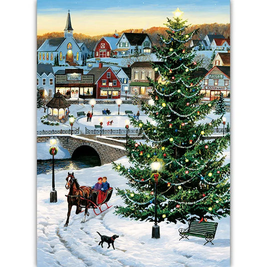 Village Tree - 1000 Piece Jigsaw Puzzle by Jack Pine - Puzazzled