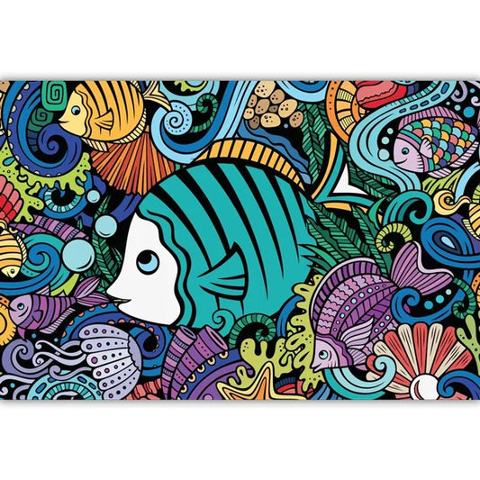 Complete image of the 'Fish Doodle' jigsaw puzzle by Micro Puzzles