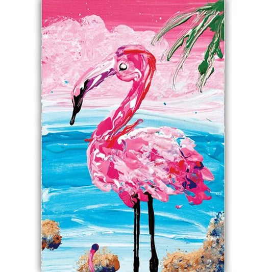 Complete image of the 'Flamingo' jigsaw puzzle by Micro Puzzles