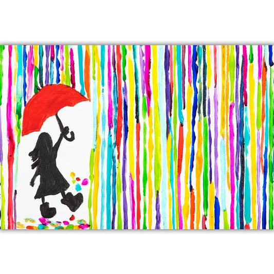 Complete image of the 'Rainbow Rain' jigsaw puzzle by Micro Puzzles