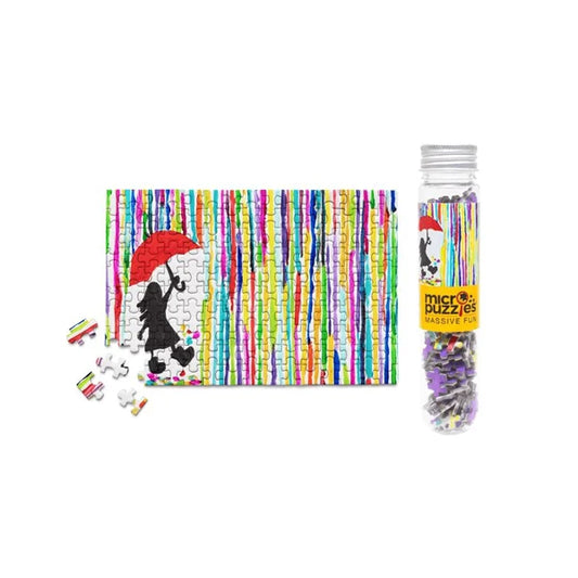 Rainbow Rain - 150 Piece Mini Jigsaw Puzzle by Micro Puzzles - Puzazzled