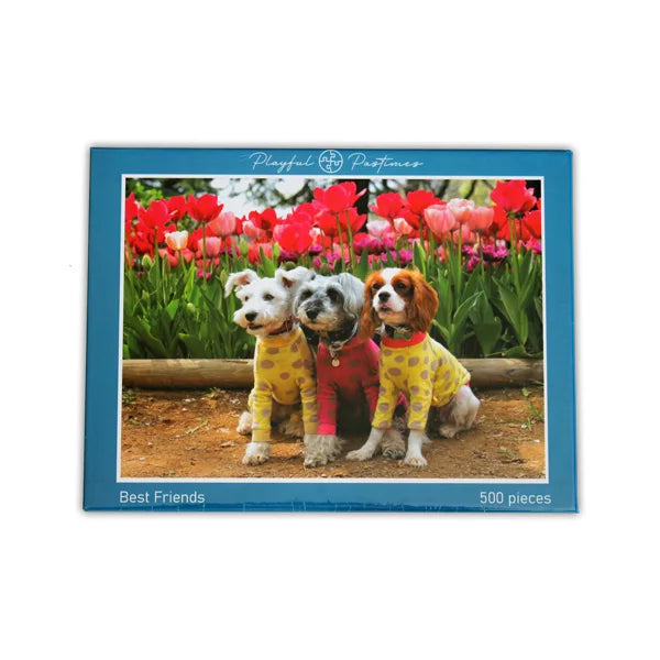 Front view of the 'Best Friends' jigsaw puzzle box by Playful Pastimes