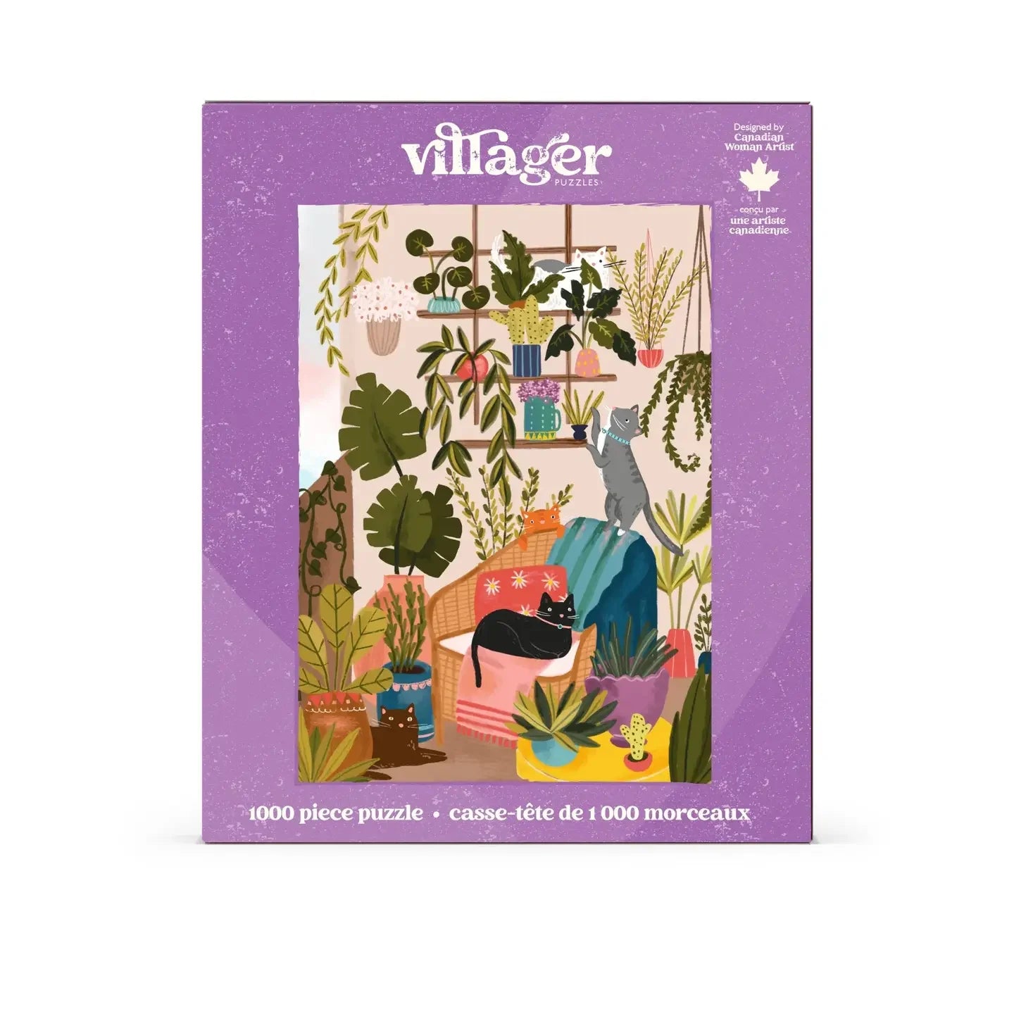 Balcony Cats 1000 Piece Puzzle by Villager Puzzles