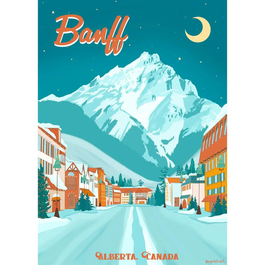 Banff Moonlight 500 Piece Puzzle by Villager Puzzles