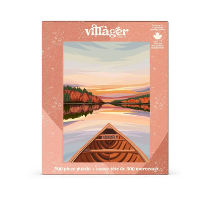 Canoeing At Dawn 500 Piece Puzzle by Villager Puzzles